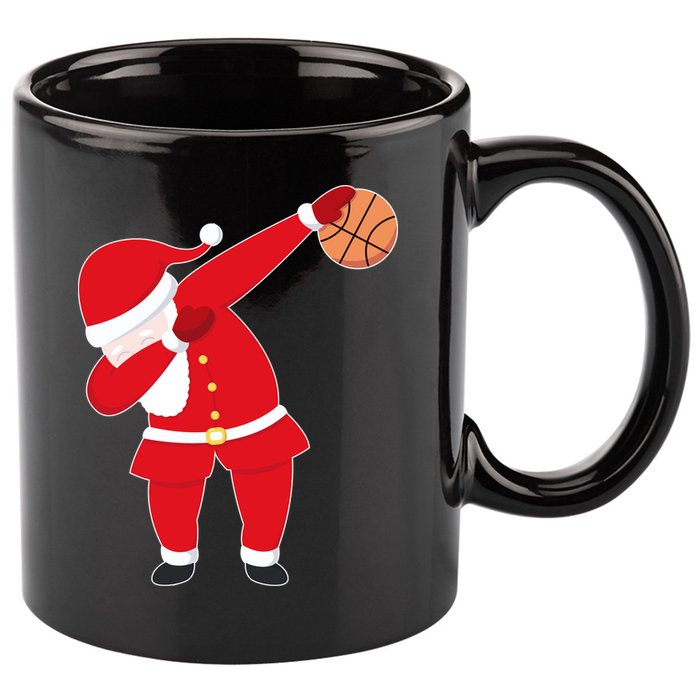 Basketball Dabbing Santa 11oz C Handle Ceramic Mug