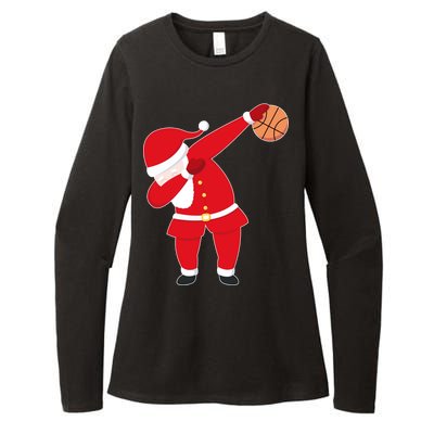 Basketball Dabbing Santa Womens CVC Long Sleeve Shirt