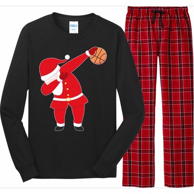 Basketball Dabbing Santa Long Sleeve Pajama Set