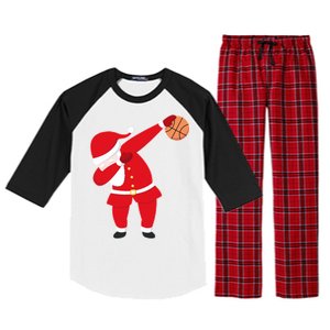 Basketball Dabbing Santa Raglan Sleeve Pajama Set