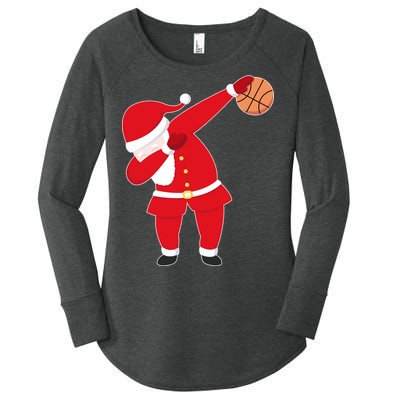 Basketball Dabbing Santa Women's Perfect Tri Tunic Long Sleeve Shirt