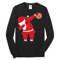 Basketball Dabbing Santa Tall Long Sleeve T-Shirt