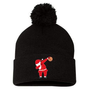 Basketball Dabbing Santa Pom Pom 12in Knit Beanie