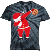 Basketball Dabbing Santa Kids Tie-Dye T-Shirt