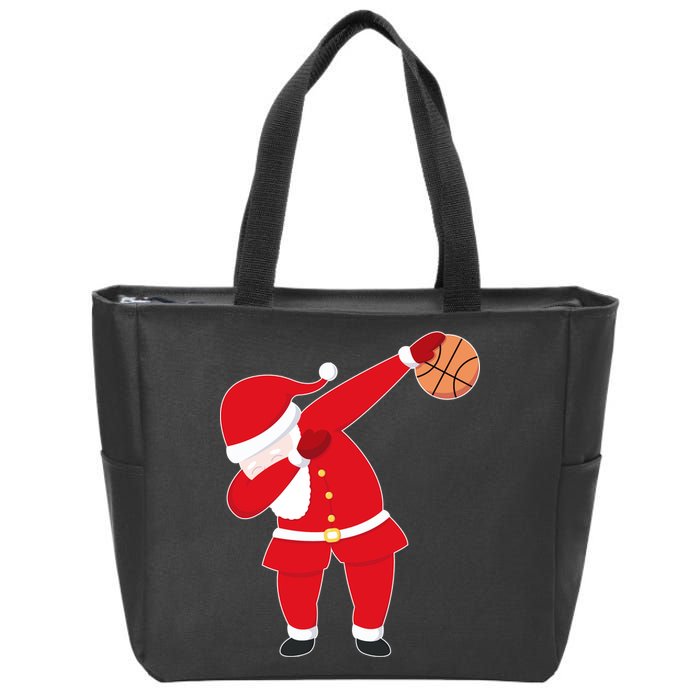 Basketball Dabbing Santa Zip Tote Bag