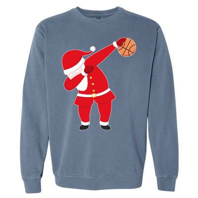 Basketball Dabbing Santa Garment-Dyed Sweatshirt