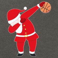 Basketball Dabbing Santa Cotton Canvas Backpack
