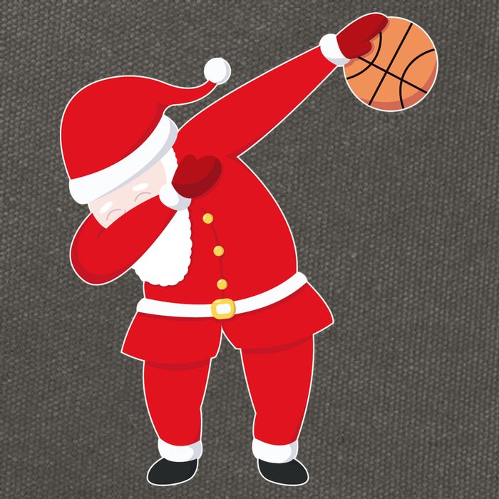 Basketball Dabbing Santa Cotton Canvas Backpack