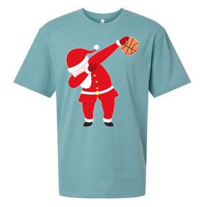 Basketball Dabbing Santa Sueded Cloud Jersey T-Shirt