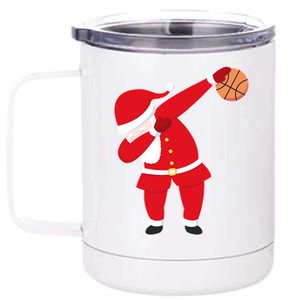 Basketball Dabbing Santa 12 oz Stainless Steel Tumbler Cup