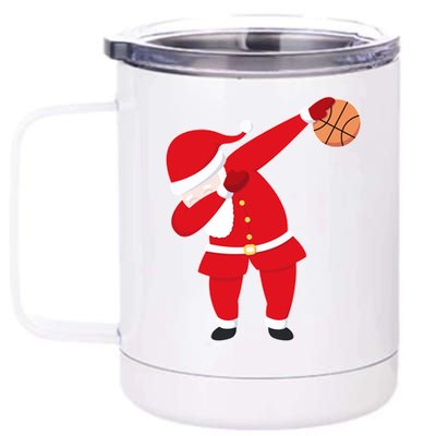 Basketball Dabbing Santa 12 oz Stainless Steel Tumbler Cup