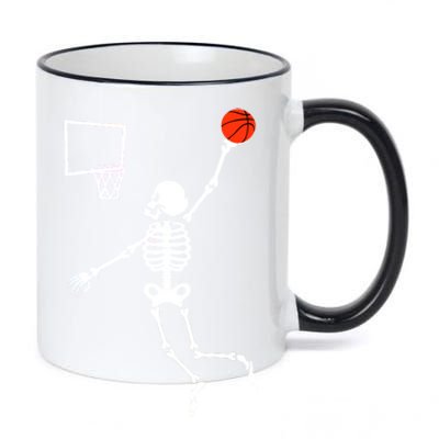 Basketball Dunking Skeleton 11oz Black Color Changing Mug