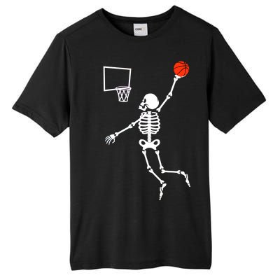 Basketball Dunking Skeleton Tall Fusion ChromaSoft Performance T-Shirt