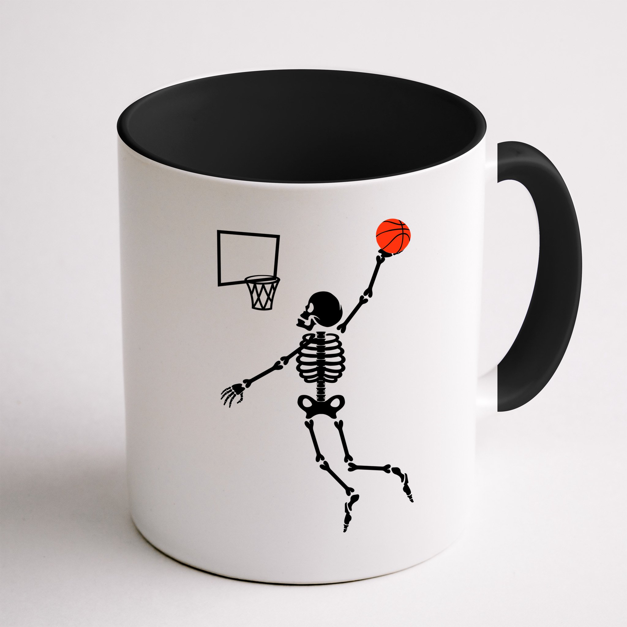 Basketball Dunking Skeleton Mug