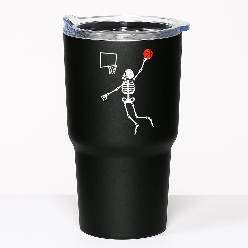 Basketball Dunking Skeleton Tumbler