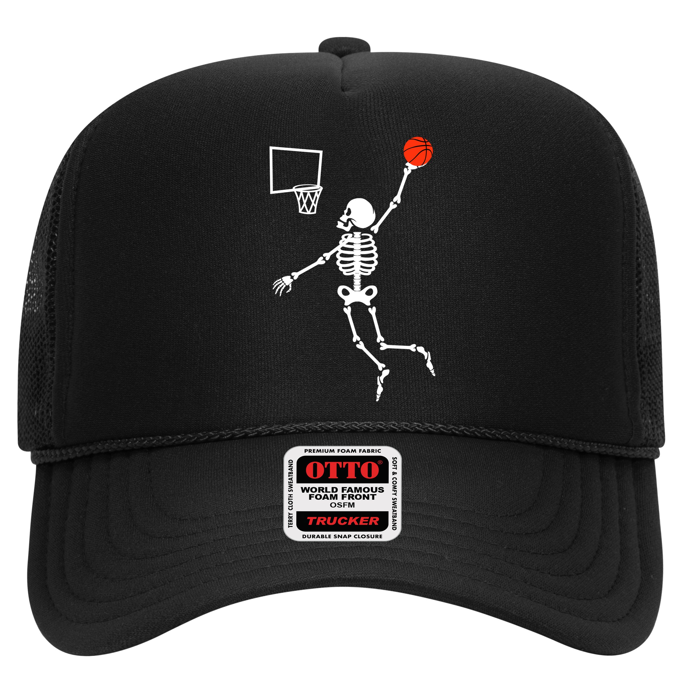 Basketball Dunking Skeleton Hat