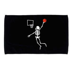 Basketball Dunking Skeleton Microfiber Hand Towel