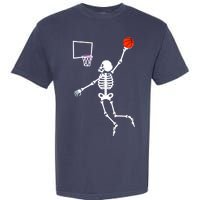 Basketball Dunking Skeleton Garment-Dyed Heavyweight T-Shirt