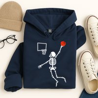 Basketball Dunking Skeleton Hoodie
