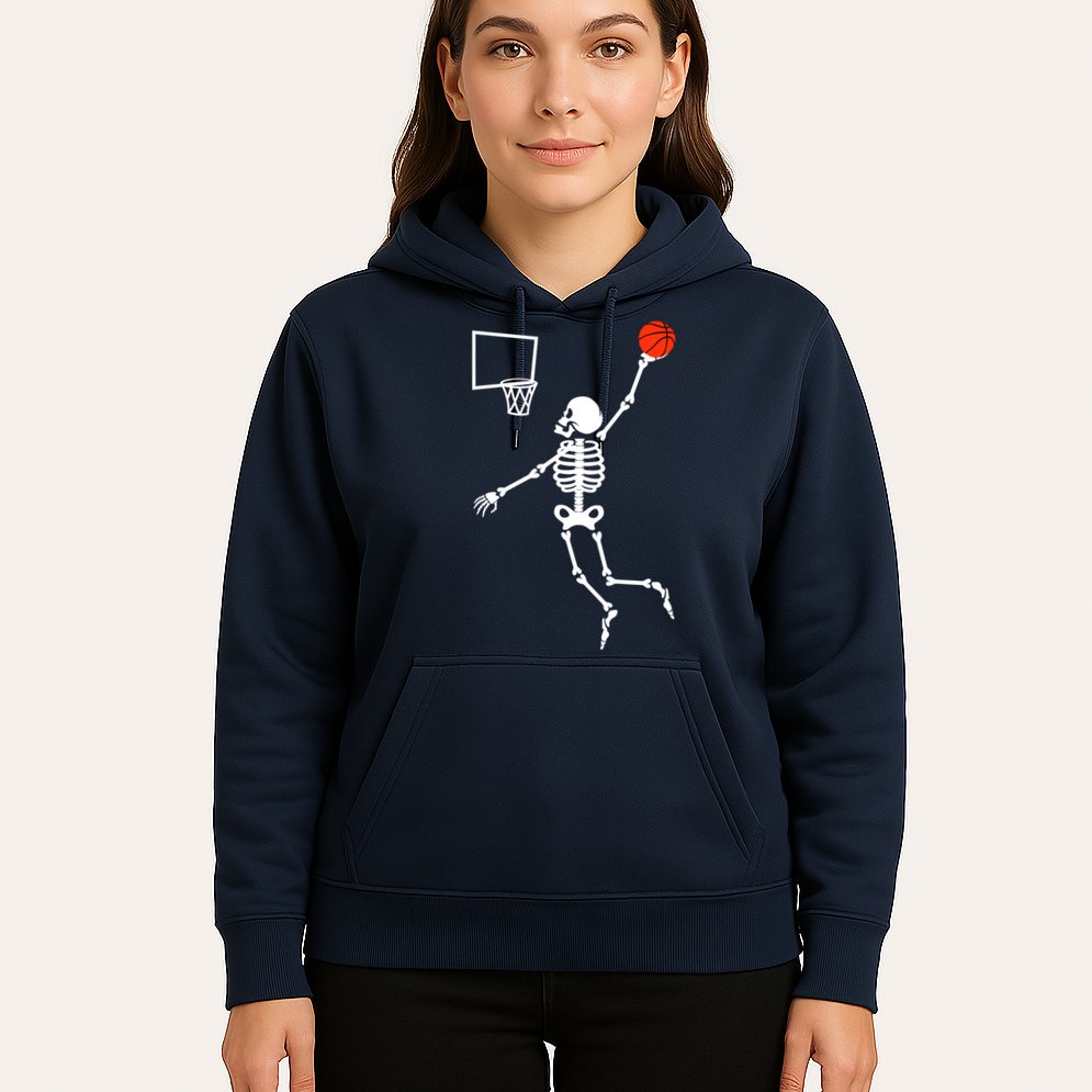 Basketball Dunking Skeleton Hoodie