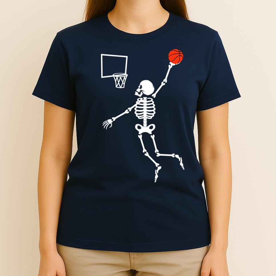 Basketball Dunking Skeleton T-Shirt