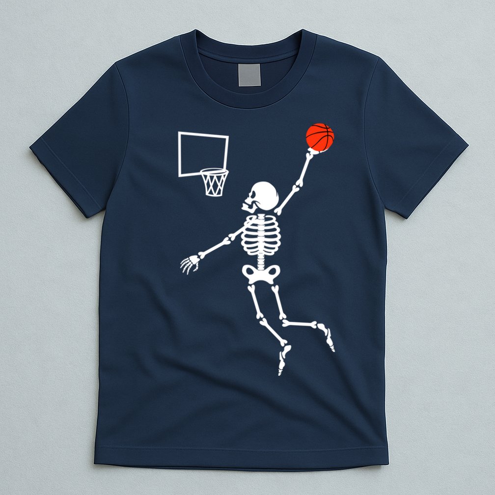 Basketball Dunking Skeleton T-Shirt