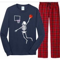 Basketball Dunking Skeleton Long Sleeve Pajama Set