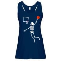 Basketball Dunking Skeleton Ladies Essential Flowy Tank