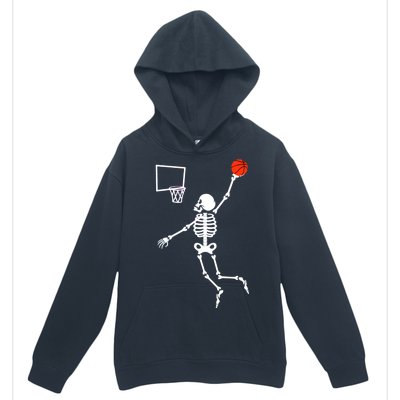 Basketball Dunking Skeleton Urban Pullover Hoodie