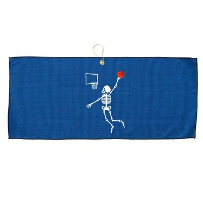 Basketball Dunking Skeleton Large Microfiber Waffle Golf Towel