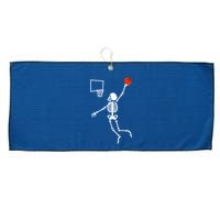 Basketball Dunking Skeleton Large Microfiber Waffle Golf Towel