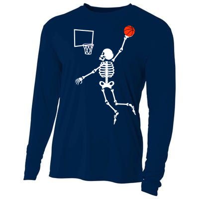 Basketball Dunking Skeleton Cooling Performance Long Sleeve Crew