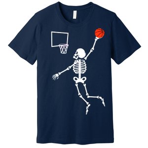 Basketball Dunking Skeleton Premium T-Shirt