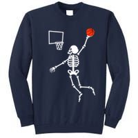Basketball Dunking Skeleton Tall Sweatshirt