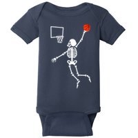 Basketball Dunking Skeleton Baby Bodysuit