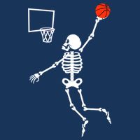 Basketball Dunking Skeleton Baby Bodysuit