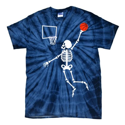 Basketball Dunking Skeleton Tie-Dye T-Shirt