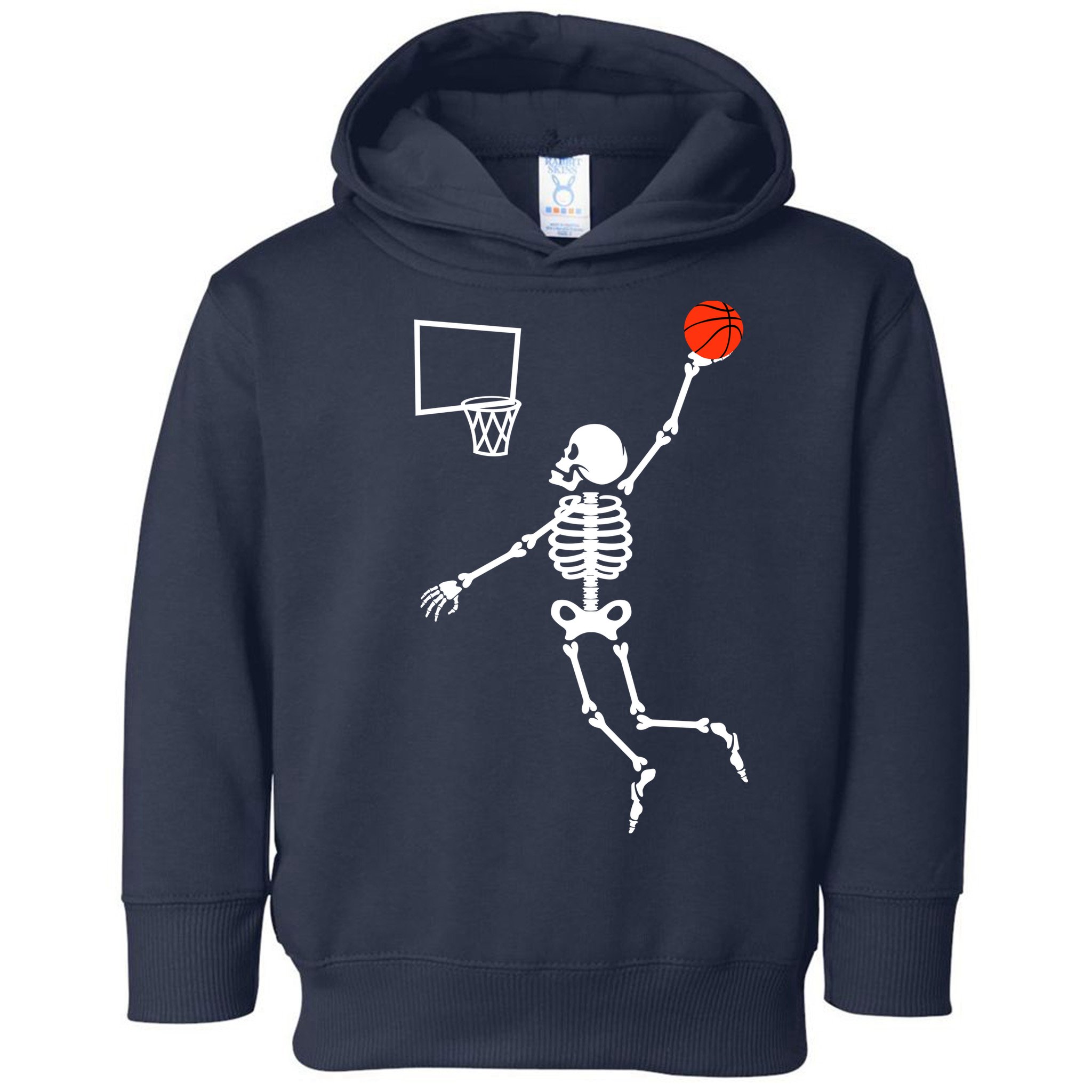 Basketball Dunking Skeleton Toddler Hoodie