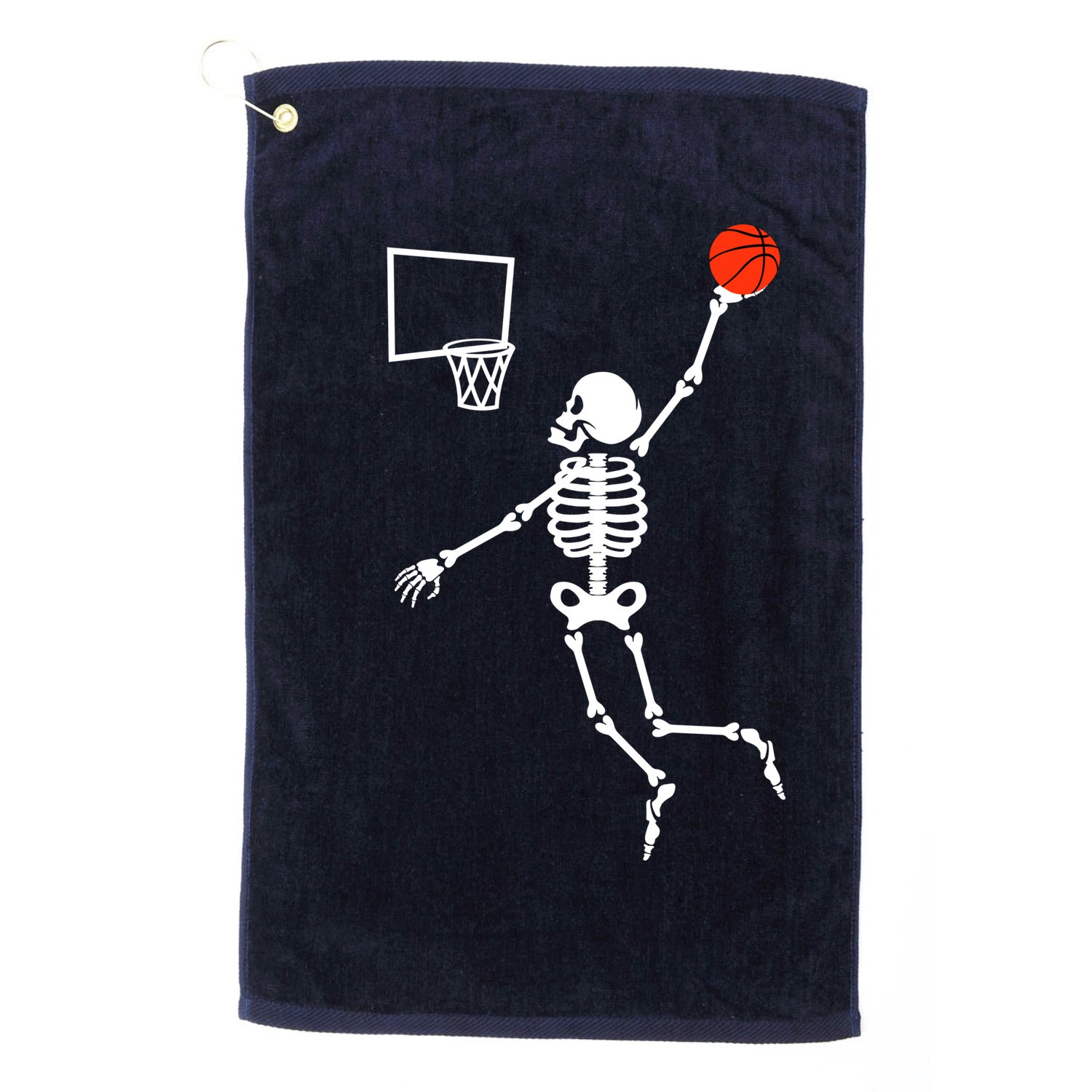 Basketball Dunking Skeleton Golf Towel