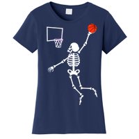 Basketball Dunking Skeleton Women's T-Shirt