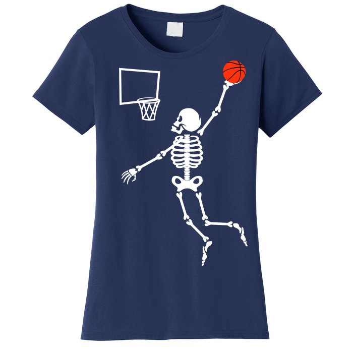 Basketball Dunking Skeleton Women's T-Shirt