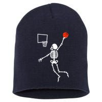 Basketball Dunking Skeleton Short Acrylic Beanie