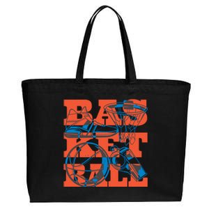 Basketball Equipment Cotton Canvas Jumbo Tote