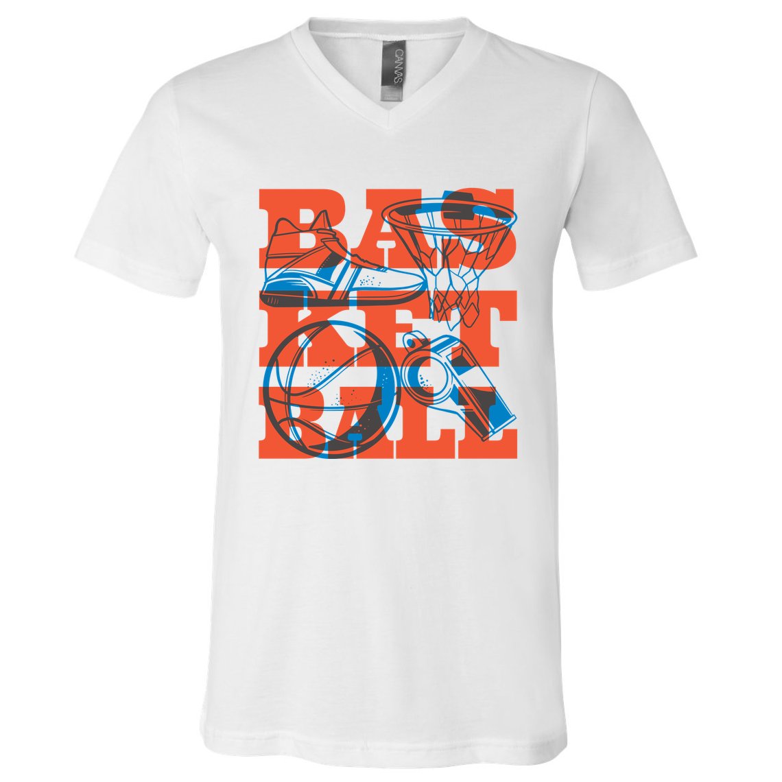 Basketball Equipment V-Neck T-Shirt
