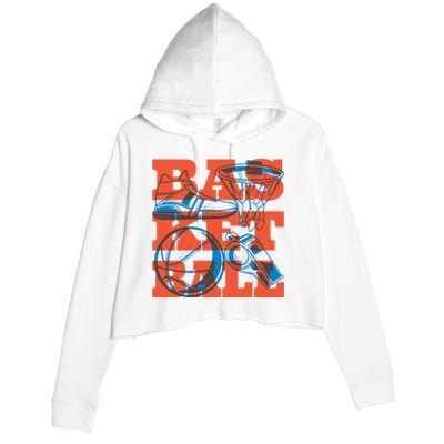 Basketball Equipment Crop Fleece Hoodie