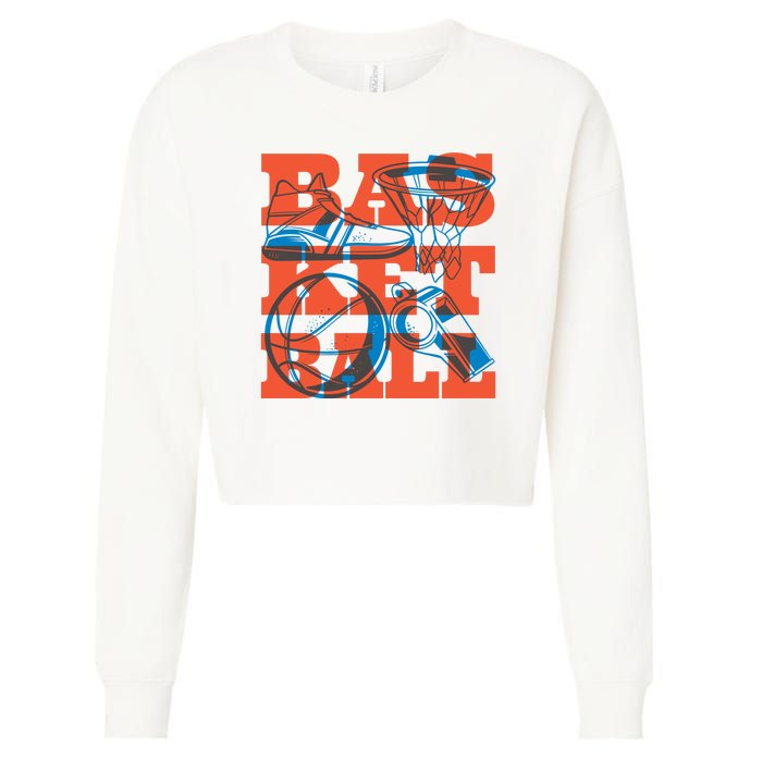 Basketball Equipment Cropped Pullover Crew