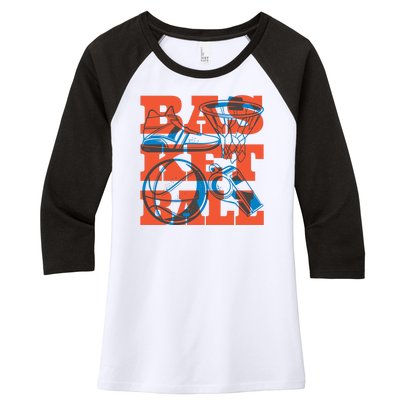 Basketball Equipment Women's Tri-Blend 3/4-Sleeve Raglan Shirt