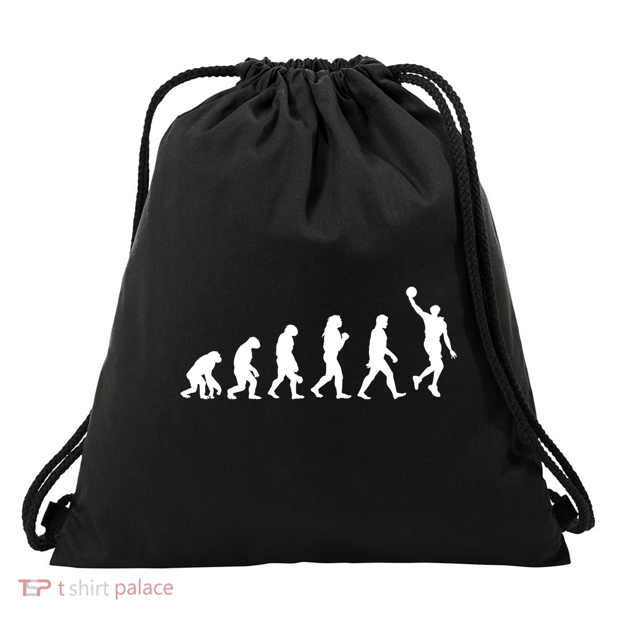 Basketball Evolution Drawstring Bag