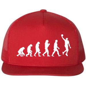 Basketball Evolution Flat Bill Trucker Hat