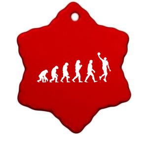 Basketball Evolution Ceramic Star Ornament